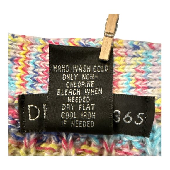 Design 365 Pink, Blue & Yellow 3/4 Balloon Sleeve Cardigan Sweater Women's XL - Picture 8 of 13